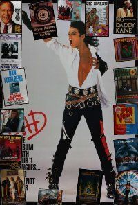 6b032 LOT OF 21 UNFOLDED MUSIC ONE-SHEETS lot '79-'94 Michael Jackson's Bad, Pantera + more!