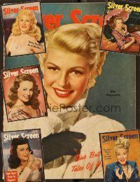 6b034 LOT OF 6 SILVER SCREEN MAGAZINES lot '47-'49 Ginger Rogers, Rita Hayworth, Jeanne Crain
