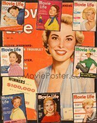6b039 LOT OF 9 MOVIE LIFE MAGAZINES lot '54 Janet Leigh, Debbie Reynolds, Doris Day + more!