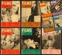 6b040 LOT OF 10 FILMS IN REVIEW MAGAZINES lot '54 top stars & films of that year & previous years!