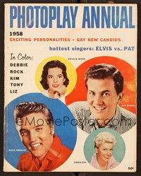 6b156 PHOTOPLAY magazine 1958 Annual, Elvis Presley, Natalie Wood, Pat Boone, Doris Day