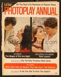 6b161 PHOTOPLAY magazine 1966 Annual, Liz & Richard Burton, Peyton Place lovers!