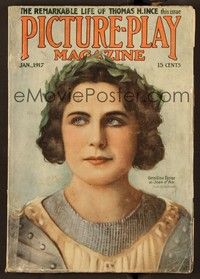 6b066 PICTURE PLAY magazine January 1917 portrait of Geraldine Farrar as Joan of Arc by Hartsook!