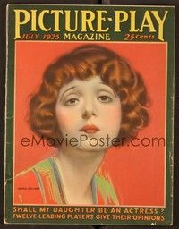 6b077 PICTURE PLAY magazine July 1925 great head & shoulders artwork portrait of Madge Bellamy!