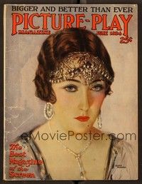 6b067 PICTURE PLAY magazine June 1924 wonderful head & shoulders portrait of Gloria Swanson!