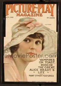 6b064 PICTURE PLAY magazine November 1916 pretty Alice Brady on the cover and her biography!