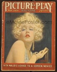 6b071 PICTURE PLAY magazine November 1924 artwork of sexy Mae Murray from The Merry Widow!