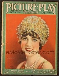 6b070 PICTURE PLAY magazine October 1924 artwork of pretty Julanne Johnston by White Studio!
