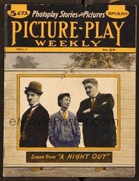 6b055 PICTURE PLAY vol 1 no 24 magazine September 18, 1915 Charlie Chaplin in A Night Out!