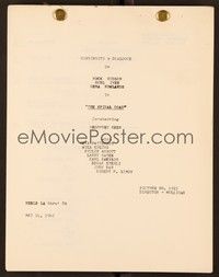 6b258 SPIRAL ROAD continuity & dialogue script May 14, 1962, screenplay by Mahin & Paterson!