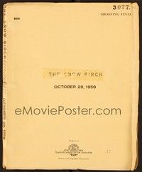 6b268 WOMAN OBSESSED revised final draft script October 29, 1958, screenplay by Sydney Boehm!