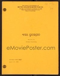6b269 YES GIORGIO revised final draft script April 10, 1981, screenplay by Norman Steinberg!