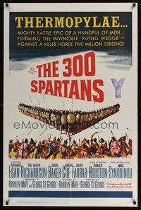 6c010 300 SPARTANS 1sh '62 Richard Egan, the mighty battle of Thermopylae!
