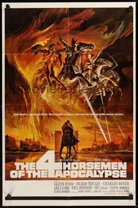 6c011 4 HORSEMEN OF THE APOCALYPSE style A 1sh '61 really cool artwork by Reynold Brown!