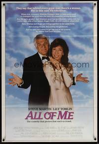 6c042 ALL OF ME 1sh '84 wacky Steve Martin, Lily Tomlin, the comedy that proves one's a crowd!