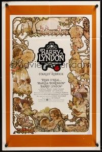 6c074 BARRY LYNDON int'l 1sh '75 Stanley Kubrick, Ryan O'Neal, historical romantic war melodrama!