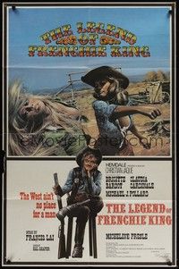 6c511 LEGEND OF FRENCHIE KING English 1sh '71 art of Claudia Cardinale punching Brigitte Bardot!