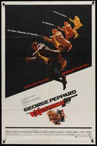 6c264 EXECUTIONER 1sh '70 cool image of George Peppard w/gun, Joan Collins!
