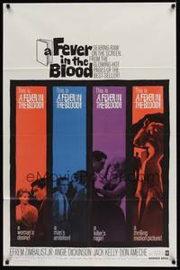 6c281 FEVER IN THE BLOOD 1sh '61 sexy Angie Dickinson was involved with judge Efrem Zimbalist Jr!