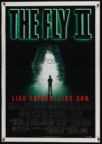 6c302 FLY II 1sh '89 Eric Stoltz, Daphne Zuniga, like father, like son, horror sequel, Mahon art!