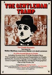 6c343 GENTLEMAN TRAMP 1sh '75 Charlie Chaplin biographical documentary!