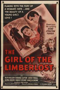 6c349 GIRL OF THE LIMBERLOST 1sh R51 Ruth Nelson, the beauty of a young girl's love!