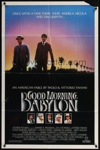 6c362 GOOD MORNING BABYLON 1sh '87 Charles Dance as D.W. Griffith, directed by Taviani brothers!