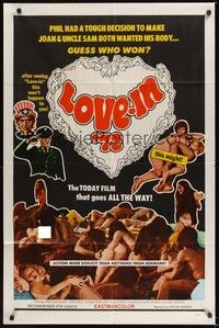 6c542 LOVE-IN '72 1sh '72 William Mishkin, Linda Southern, the today film that goes all the way!
