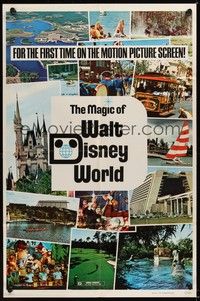 6c555 MAGIC OF WALT DISNEY WORLD 1sh '72 great theme park scenes for the first time on screen!