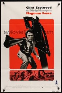 6c558 MAGNUM FORCE int'l 1sh '73 Clint Eastwood is Dirty Harry pointing his huge gun!
