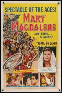 6c579 MARY MAGDALENE 1sh '60 La Spada e la croce, Yvonne De Carlo, she-devil or saint?