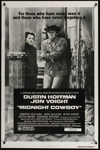 6c590 MIDNIGHT COWBOY 1sh R80 Dustin Hoffman, Jon Voight, John Schlesinger classic!