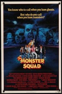 6c605 MONSTER SQUAD 1sh '87 Craig artwork of all the horror greats!