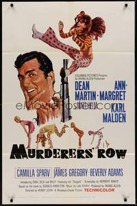 6c620 MURDERERS' ROW 1sh '66 art of spy Dean Martin as Matt Helm & sexy Ann-Margret by McGinnis!