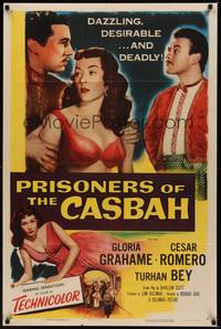 6c738 PRISONERS OF THE CASBAH 1sh '53 dazzling, desirable, and deadly sexy Gloria Grahame!