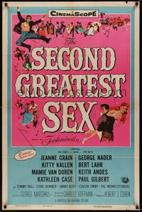 6c798 SECOND GREATEST SEX 1sh '55 Jeanne Crain & Mamie Van Doren singin' and dancin'!