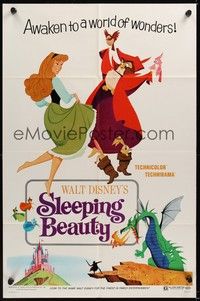 6c832 SLEEPING BEAUTY style B 1sh R70 Walt Disney cartoon fairy tale fantasy classic!