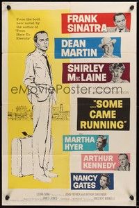 6c840 SOME CAME RUNNING 1sh '59 full-length art of Frank Sinatra w/Dean Martin, Shirley MacLaine