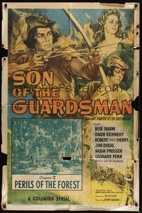 6c841 SON OF THE GUARDSMAN Chap2 1sh '46 Robert Buddy Shaw adventure serial, Perils of the Forest!