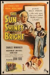 6c875 SUN SHINES BRIGHT 1sh '53 Charles Winninger in adaptation of Irvin Cobb stories by John Ford