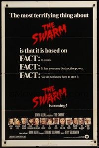 6c884 SWARM 1sh '78 directed by Irwin Allen, it is based on fact!