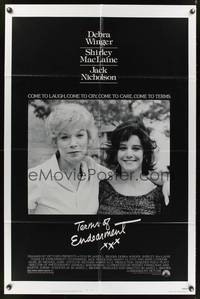 6c898 TERMS OF ENDEARMENT 1sh '83 great close up of Shirley MacLaine & Debra Winger!