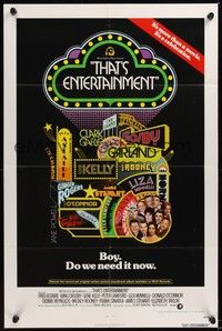 6c905 THAT'S ENTERTAINMENT int'l 1sh '74 classic MGM Hollywood scenes, it's a celebration!