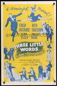6c920 THREE LITTLE WORDS 1sh R63 Fred Astaire, Red Skelton & sexy dancing Vera-Ellen!
