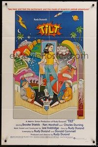 6c923 TILT 1sh '78 Brooke Shields, cool pinball machine artwork by Bettoli!