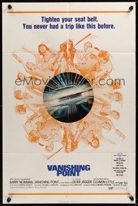 6c953 VANISHING POINT 1sh '71 car chase cult classic, you never had a trip like this before!