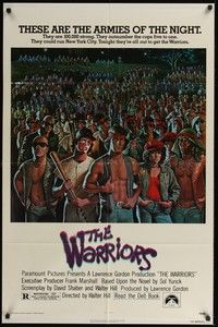 6c967 WARRIORS 1sh '79 Walter Hill, Jarvis artwork of the armies of the night!