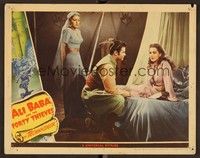 6d130 ALI BABA & THE FORTY THIEVES LC '43 Turhan Bey kneels between Maria Montez & sexy Ramsay Ames!