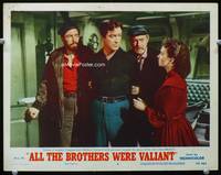 6d133 ALL THE BROTHERS WERE VALIANT LC #4 '53 Ann Blyth, Robert Taylor is a victim of mutiny!