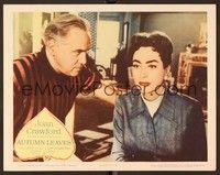 6d152 AUTUMN LEAVES LC '56 close up of Lorne Greene staring at sad lonely Joan Crawford!
